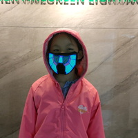 Masque LED lumineux à prix bas, design égaliseur EL, pour fête de Noël, effets horreur et clignotants, pour une soirée amusante