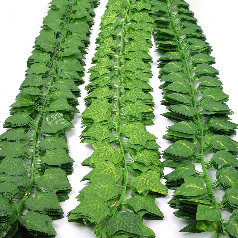 230cm Green Silk Artificial Hanging Ivy Leaf Garland Plants Vine Leaves Diy For Home Decoration Garden Party Decor