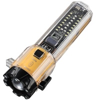 Lámpara de Trabajo LED, ABS, Clasificación IP44, Distancia de Haz de 200-500 m, Carga Tipo-C, Banco de Energía Portátil Multifunción, Martillo de Seguridad de Emergencia