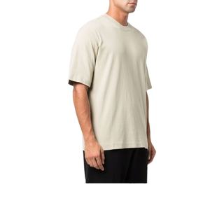 Fourniture directe T-Shirt col rond pour hommes de haute qualité 100% coton Spandex grande taille personnalisé coupe d'été respirant Logo tricoté blanc - Product Image 1