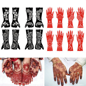 Stencil all'henné riutilizzabili per mano <span class=keywords><strong>avambraccio</strong></span> Glitter aerografo hennè Stencil Tattoo Sticker Arm And Hand Design Series Gmpc Factory - Product Image 6