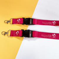 Lanières de cou promotionnelles personnalisées lanière d'anime en polyester de sublimation de logo personnalisé avec logo personnalisé