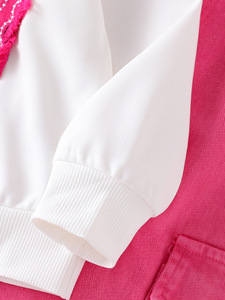 Set Casual 2 Pezzi per <span class=keywords><strong>Bambina</strong></span> Primavera 2026: <span class=keywords><strong>Felpa</strong></span> <span class=keywords><strong>Bianca</strong></span> con Fiocchi + Pantaloni Cargo Rosa - Product Image 4