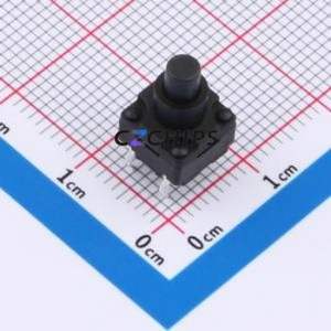 TSW08112-120B337CA Tactile Switch Through hole Component (THT)-4P,8x8mm Switch Single Pole Single Throw Round Button 1.8N 8mm - Product Image 1