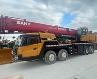 Grue sur camion Sany STC500C5 d'occasion, 50 tonnes, 4 essieux, machine de levage mobile, bon état, grue sur camion Sany STC50C5 d'occasion, 50 tonnes