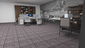 Moquette modulaire de 50 cm, <span class=keywords><strong>carré</strong></span>, minimaliste, gris foncé, avec motif texturé à profil bas, pour les espaces commerciaux haut de gamme - Product Image 4