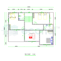 Maison en béton préfabriqué Econel sur mesure de 250 m², deux étages, 5 chambres, résistante au vent et aux tremblements de terre, directement de l'usine