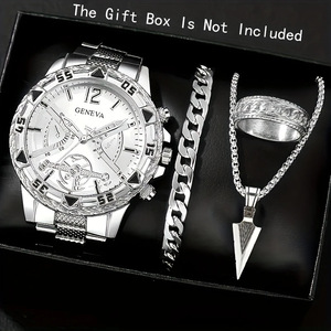 Nuovo Set di <span class=keywords><strong>Orologi</strong></span> da Uomo, Orologio al Quarzo con Gioielli, Set Regalo per la Festa del Papà - Product Image 5