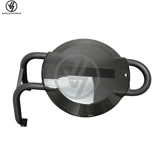 Cubierta de Llanta de Repuesto Trasera de Fibra de Carbono Seca Estilo B con Marco de Hierro para G Wagon W464 G500 G63 2019-2024, Tejido Twill Brillante - Product Image 1