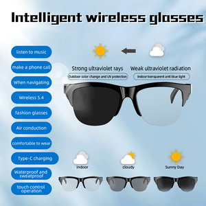 F05 OEM ODM pour lunettes intelligentes de scooter unisexes, compatibles avec Sun Android, verres polarisés UV400, lunettes carrées blanches, lunettes de mode - Product Image 3