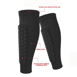 Hot Bán Tùy Chỉnh Logo Tổ Ong Chống Va Chạm Bóng Đá Miếng Đệm Ống Chân & Bê Bảo Vệ Đàn Hồi Đóng Cửa Bảo Vệ Chuyên Nghiệp - Product Image 2