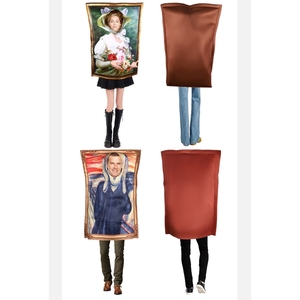 Disfraz de Mona Lisa, conjunto de disfraz de pintura famosa, material de poliéster para juegos de Halloween, juegos de rol de anime - Product Image 3