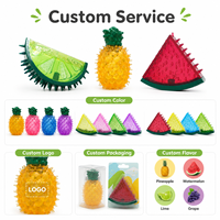 Juguete para Perros con Forma de Fruta Congelable de Color Personalizado, Juguetes para Perros con Sonido, Limpieza de Dientes y Entrenamiento para Cachorros y Mascotas Pequeñas y Medianas