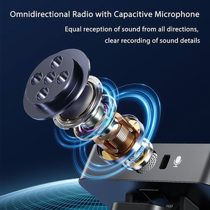 Micrófono Lavalier inalámbrico Ligero Grabación de sonido 3D Micrófono inalámbrico para iPhone Cámaras <span class=keywords><strong>Android</strong></span> Grabar Vlogs Transmisión en vivo - Product Image 4