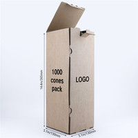 Contenitore di carta per fumatori a cono personalizzato 36.5*13*13cm scatola di imballaggio multiuso preimballaggio in scatola