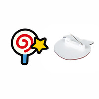 Broche créative en acrylique avec impression arc-en-ciel de dessin animé, mignonne, pour sacs, vêtements, fêtes de remise des diplômes, petit accessoire, breloque personnalisée