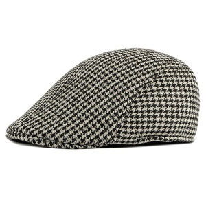 Nieuwe Britse Geruite Baret Heren Lente Casual Hoed Buiten Retro Mode Eenvoudige Krantenjongen Pet