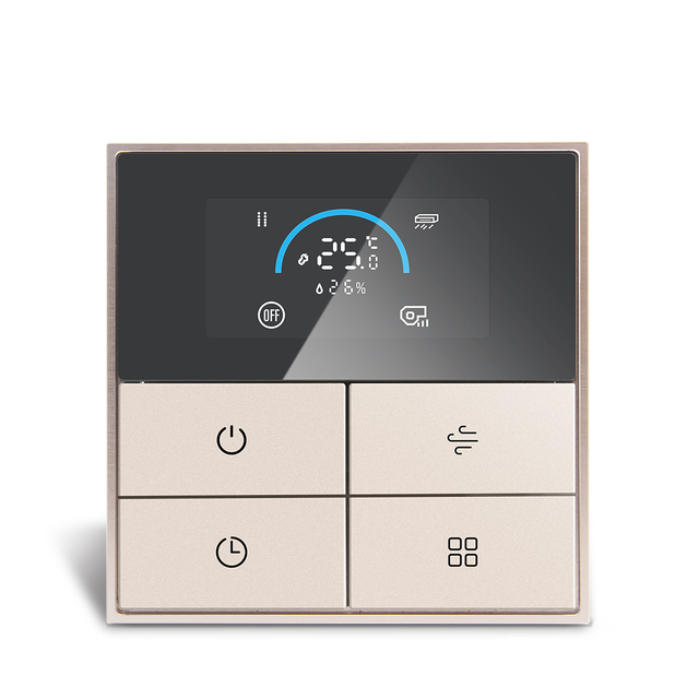 Hotel Wall Switch KNX Smart Automation System Intelligent Tremperature Control Push Button Panel