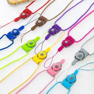Wholesale Custom cheap round detachable cellphone neck lanyard for MP3 USB mobile with detachable finger ring