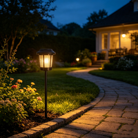 Lampes solaires de jardin, étanches, LED, effet flamme, décoratives, alimentées par énergie solaire, pour pelouse, patio, allée, éclairage paysager