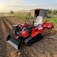 Tracteur chenillé compact ORSON 25HP durable avec rotoculteur, boîte de vitesses personnalisée et moteur puissant pour le labourage, le désherbage et la culture agricole
