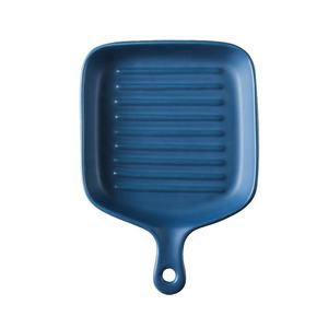 Juego de Platos Hondos Nórdicos para Pasta <span class=keywords><strong>y</strong></span> Lasagna, Cuadrados, de Cerámica Negra Mate, con Asa Individual - Product Image 3