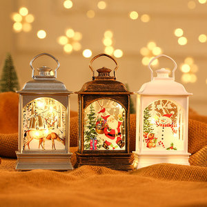 New Christmas decorative light-up portable oil lamp, LED <b>window</b> display ornament, party decoration, children's gift - Product Image 2