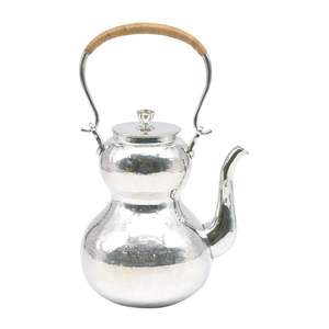 Bouilloire japonaise personnalisable frappée à la main, divers styles, théière de haute qualité, métal argenté, en solde - Product Image 3
