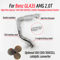 Tuyau d'échappement haute performance pour Mercedes-Benz GLA35 AMG 2.0T 2019-2023, collecteur d'échappement OEM en acier inoxydable isolé à haut débit pour amélioration de puissance