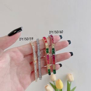 Dylam Cuba Drop Heart Shape Iced Out Tennis Cubic Zirconia 925 <b>Silver</b> Chain Crystal <b>Bracelets</b> <b>Bangles</b> Charm for <b>Bracelet</b> Women - Product Image 5