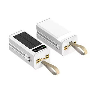 Banco de Energía Solar de Alta Calidad para Exteriores, Cargador Súper Rápido con Doble Cable, Estación de Energía, Luz de Emergencia Potente para Teléfono Móvil - Product Image 6