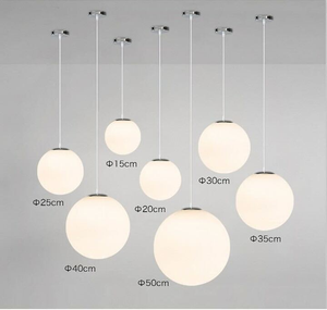 Lampada a Sospensione Moderna a LED Singola Bianca con <span class=keywords><strong>Paralume</strong></span> a Sfera Opale, Luce Bianca Calda - Product Image 1