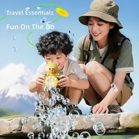 Machine à bulles caméra dessin animé : Jouet portable entièrement automatique multi-trous lumineux pour camping en extérieur