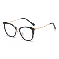 309 Nouveau Modèle Femmes Monture Optique Métal Œil de Chat Photochromique Anti Lumière Bleue Lunettes Photochromiques Anti-Reflet