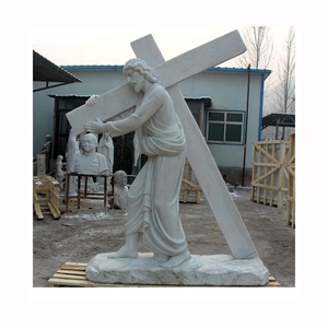 Escultura de Crucifixión Europea de Tamaño Real en Mármol, Estatua de Jesús Crucificado, Arte Religioso para Interiores y Exteriores - Product Image 6