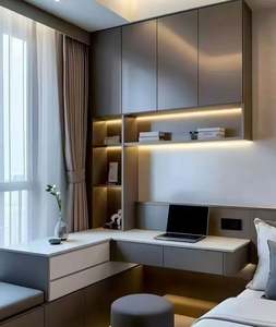 Table de toilette en bois massif au design personnalisé et tendance, écologique, ensemble de meubles de chambre à coucher de haute qualité et luxueux - Product Image 5