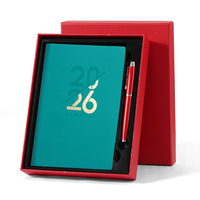 Coffret Cadeau de Luxe Personnalisable Entreprise pour Hommes : Calendrier, Carnet et Stylo Imprimés, Idéal pour la Fête des Pères et Anniversaires