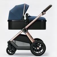 Poussette légère d'extérieur avec poche, chariot de marche simple pour enfants, utilisable en position assise et allongée