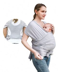 Échantillon gratuit : Porte-bébé/écharpe de portage décontractée pour tout-petits, respirant et mains libres, réglable (Gris clair) - Product Image 6
