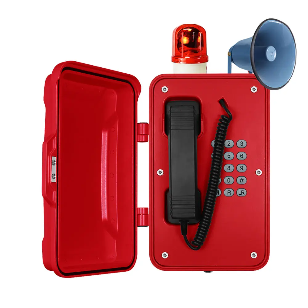 SIP Outdoor Emergency SOS Telephone Power Plant HELP Telephone With Horn