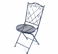 Ensemble table et chaises de jardin en fer forgé, style vintage européen, pour terrasse, balcon, repas de loisirs