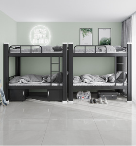 Cama Litera Metálica Moderna, Resistente y Ajustable de Tamaño Completo para Adultos, para Uso <span class=keywords><strong>en</strong></span> Apartamentos, Escuelas y Dormitorios, Hoteles, Tengle TL-356 - Product Image 5