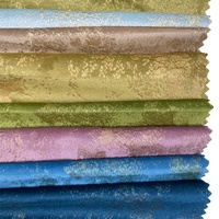 Tissu de luxe imprimé velours bronzé 100% polyester tricoté épais respirant uni pour housse de canapé, rideau, tapisserie et jouets
