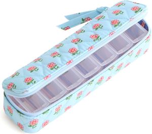 Travel Pill Case Cotton Gabardine Daffodil Ditsy One Size Pouch Packaging - Product Image 1