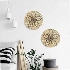 Decoración de <span class=keywords><strong>Casa</strong></span>: Nuevo Cesto Redondo Boho Grande de Pared para Baño, <span class=keywords><strong>Rosa</strong></span> Transicional, Popular 2024, Económico - Product Image 2