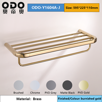 Ensemble d'accessoires de salle de bain de luxe en laiton doré PVD, accessoires de salle de bain de la série ODO-Y16