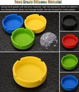 Cendrier en silicone résistant aux hautes températures, ensemble de cendriers pour cigarettes, pour extérieur, patio, intérieur ou bureau - Product Image 3