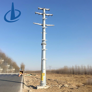 Poteau électrique en acier Q355B galvanisé à chaud de marque Xinyuan certifié ISO, 110 kV 33 kV, 9 m 10 m, poteau tubulaire de transmission d'énergie - Product Image 2