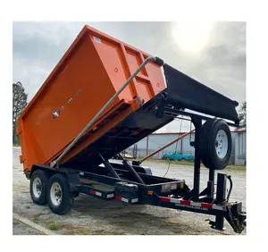 Automatic roll off trailer tarp system for waste and refuse haulers
