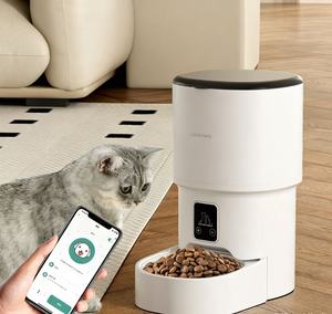 Pet Automatic <b>Feeder</b> Mobile Phone WiFi Bluetooth Timer Control Smart Feeding Device Grain Dispensing Function Suitable <b>Cats</b> - Product Image 1